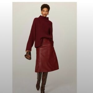 Sweet Baby Jamie Ruby Red Turtleneck Sweater Oversized Small